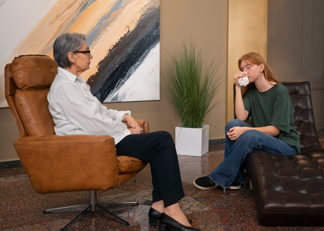 authentic scene young person undergoing psychological therapy 23 2150161931